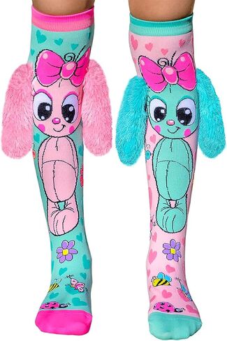 MADMIA Children's Unisex Socks, Brown Bunny Pattern, Toddler Size 3-5 Years, 1 Pair in Saudi Arabia
