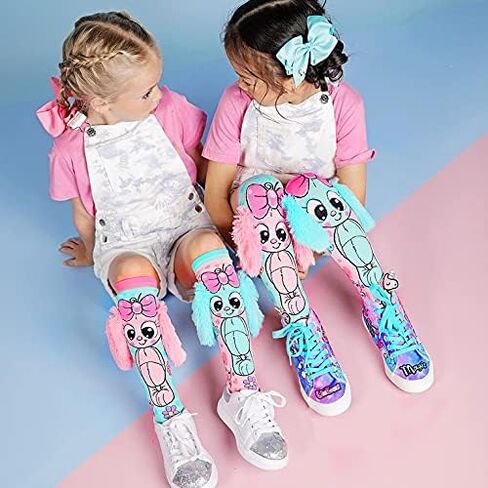 MADMIA Children's Unisex Socks, Brown Bunny Pattern, Toddler Size 3-5 Years, 1 Pair in Saudi Arabia
