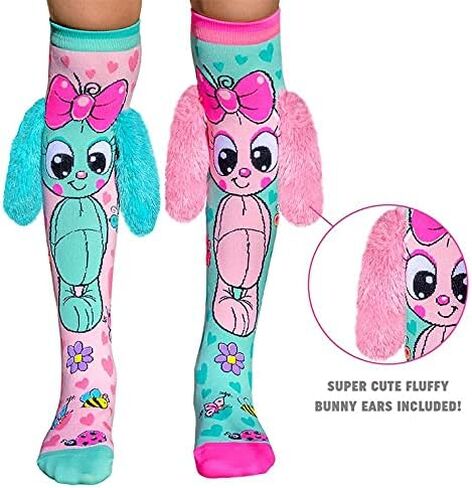 MADMIA Children's Unisex Socks, Brown Bunny Pattern, Toddler Size 3-5 Years, 1 Pair in Saudi Arabia