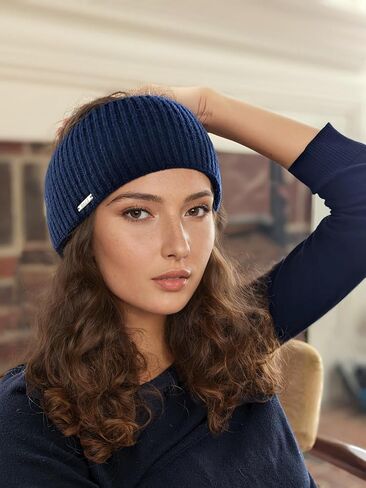 Frost Hats Super warm 50% cashmere 50% merino wool headband (Navy) in Saudi Arabia