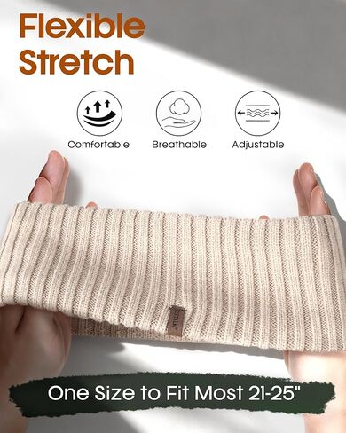 FURTALK Winter Headbands for Women Thick Ear Muffs Fleece Lined Cozy Ear Warmers in Saudi Arabia