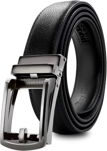 Mens Dress Belt-Ratchet Belt Leather 1 1/4"(32mm) for Dress Pants Casual Golf Dress Pants-Adjustable Trim to Fit in Saudi Arabia