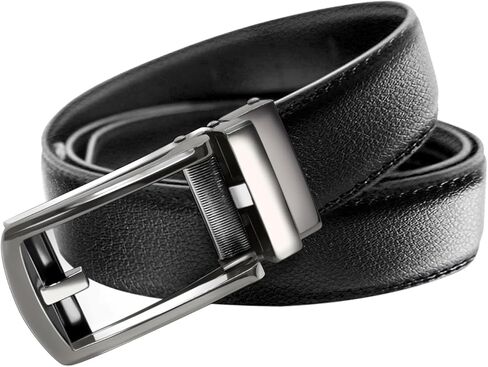 Mens Dress Belt-Ratchet Belt Leather 1 1/4"(32mm) for Dress Pants Casual Golf Dress Pants-Adjustable Trim to Fit in Saudi Arabia