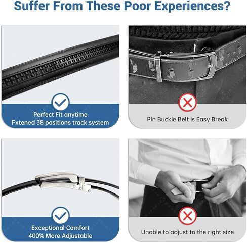 Mens Dress Belt-Ratchet Belt Leather 1 1/4"(32mm) for Dress Pants Casual Golf Dress Pants-Adjustable Trim to Fit in Saudi Arabia