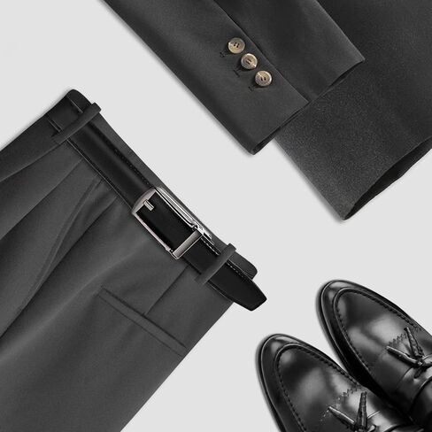 Mens Dress Belt-Ratchet Belt Leather 1 1/4"(32mm) for Dress Pants Casual Golf Dress Pants-Adjustable Trim to Fit in Saudi Arabia