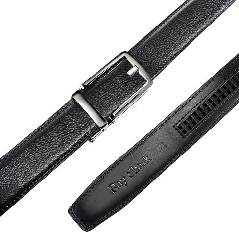 Mens Dress Belt-Ratchet Belt Leather 1 1/4"(32mm) for Dress Pants Casual Golf Dress Pants-Adjustable Trim to Fit in Saudi Arabia