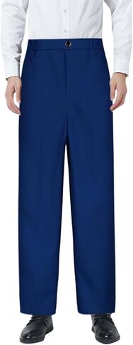 Boys Dress School Uniform Pants Adjustable Waist Flat Front Casual Wear Slim Fit School Uniforms Pants for Formal Occasion in Saudi Arabia