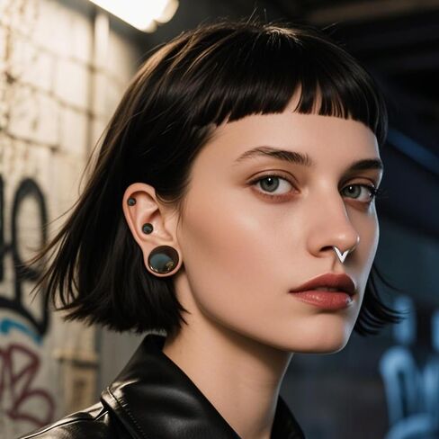 20 قطعة من مجموعة أدوات قياس الأذن الزجاجية بزيادات 0.5 مم 14G-2G سدادات مضيئة واحدة Comf مضادة للحساسية وتمتد مجموعة قياس ثقب الجسم in Kuwait