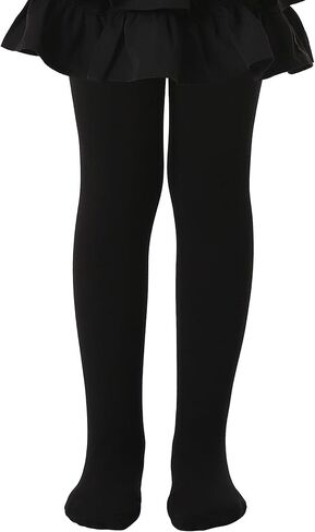 جوارب ضيقة حرارية مبطنة بالصوف للفتيات الصغيرات دافئة للشتاء باللون الأسود تحت الفستان للأطفال لباس ضيق للرقص السميك in Kuwait