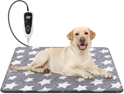Cat Heating Pad, Waterproof Pet Heating Pad for Cat Dog Outdoor, 11 Adjustable Temperature Cat Warming Bed Mat with Timer, Indoor Heated Cat Bed with Chew Resistant Cord（S: 18'' L X 18W ''） in Saudi Arabia