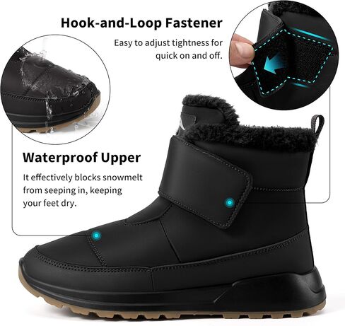 Women Snow Boots Winter: Waterproof Warm Fur Lined Comfortable Booties for Outdoor Walking in Saudi Arabia