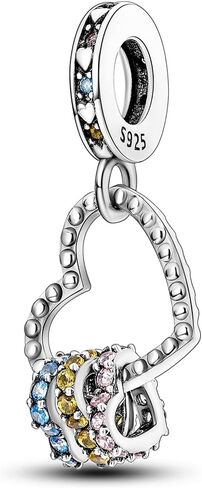 NARMO دلايات للأساور 925 فضة على شكل قلب استرخى دلايات فراشة القمر ستار استرخى دلايات للنساء قلادة سوار in Kuwait