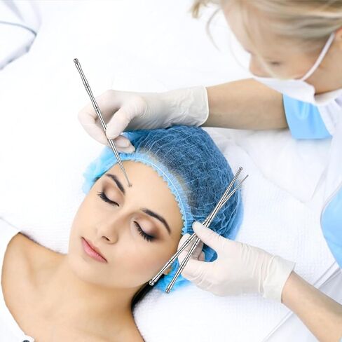 3 Pcs Acupuncture Pen Acupressure Pen Facial Reflexology Tools for Muscle Tension and Pain Relief Stainless Steel Double Headed Face Stick Fascia Tool Deep Tissue Massage Tool in Kuwait