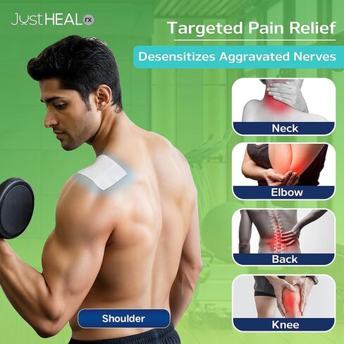 Lidocaine Patches - 4% Numbing Gel Pain Patches | 32 Pack- Maximum Strength Knee Pain Relief Patches | Nerve, Sciatica, Neck & Shoulder Joint, Muscle Soreness & Back Pain Relief- Topical Analgesic in Saudi Arabia