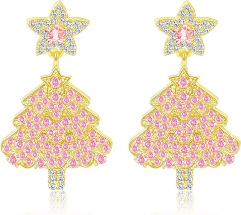 Christmas Tree Earrings for Women Dangling Xmas Earrings As Holiday Jewelry for Women Acrylic Earrings Festive Gifts for Girls Holiday Accessories in Kuwait