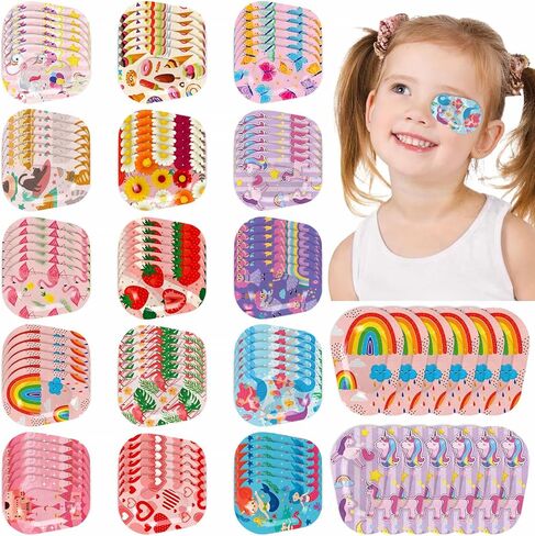 90 قطعة من رقعات العين للأطفال، 15 نمطًا من رقعات عين الأطفال، رقعة عين للأطفال الصغار مع عين كسولة، مادة قطنية قابلة للتنفس، تصميمات ملونة وممتعة، لاصقة لاصقة لعين الأطفال للفتيات الصغار in Kuwait