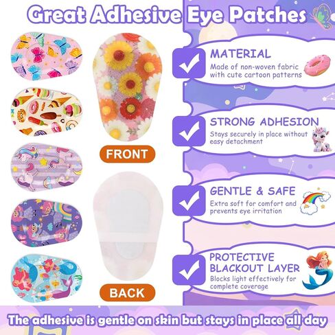 90 قطعة من رقعات العين للأطفال، 15 نمطًا من رقعات عين الأطفال، رقعة عين للأطفال الصغار مع عين كسولة، مادة قطنية قابلة للتنفس، تصميمات ملونة وممتعة، لاصقة لاصقة لعين الأطفال للفتيات الصغار in Kuwait