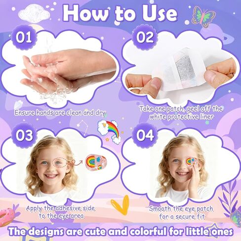 90 قطعة من رقعات العين للأطفال، 15 نمطًا من رقعات عين الأطفال، رقعة عين للأطفال الصغار مع عين كسولة، مادة قطنية قابلة للتنفس، تصميمات ملونة وممتعة، لاصقة لاصقة لعين الأطفال للفتيات الصغار in Kuwait