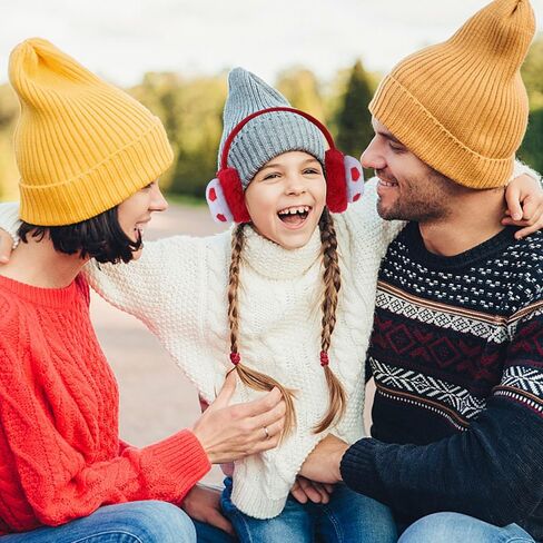 S Plush Winter Earmuffs with Embroidered Soccer Pattern Soft Warm Ear Covers for Boys and Flexible Protective Ear Warmer for Outdoor Cold Weather in Saudi Arabia