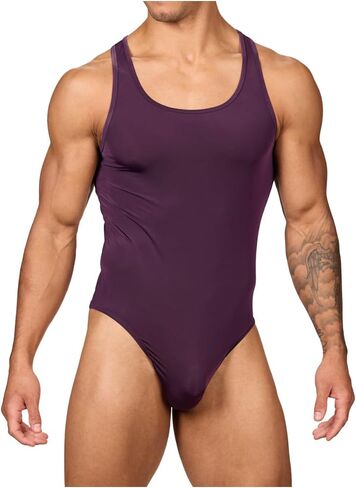Men's Smooth, Stretchy Thong Bodysuit with Shaping Pouch in Saudi Arabia