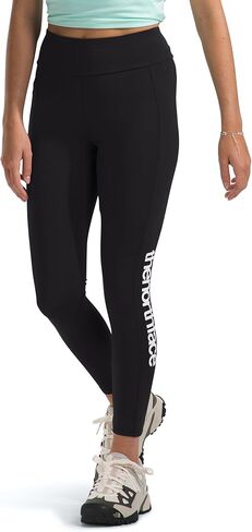 THE NORTH FACE Girls Never Stop Tights | Athletic Leggings for Kids, Moisture Wicking Fabric, Media Pocket, Wide Waistband in Saudi Arabia