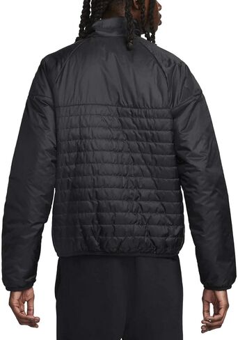 سترة Nike Sportswear Windrunner Therma-FIT متوسطة الوزن منتفخة للرجال (الولايات المتحدة، ألفا، متوسط، عادي، عادي، أسود) in Kuwait