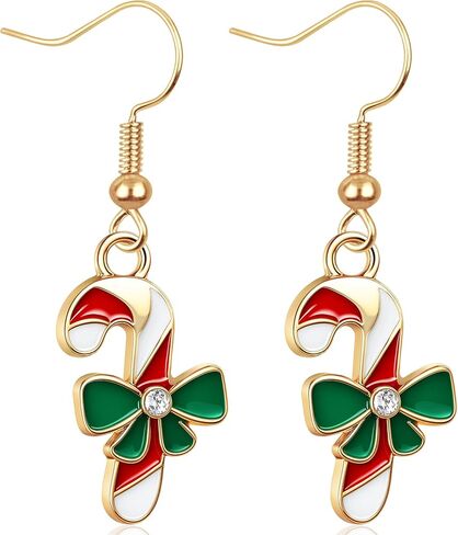 FULLIVE Christmas Earrings, Hypoallergenic Holiday Dangle Xmas Earrings, Holiday Jewelry Christmas Accessories for Women in Kuwait