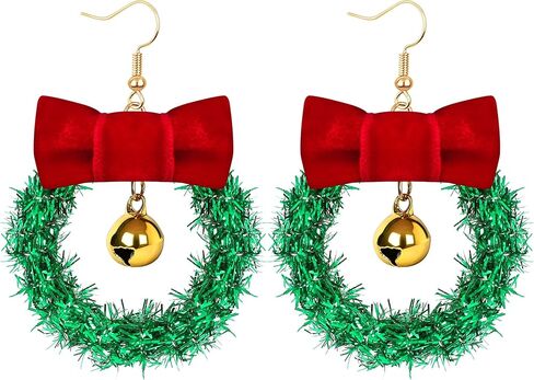 FULLIVE Christmas Earrings, Hypoallergenic Holiday Dangle Xmas Earrings, Holiday Jewelry Christmas Accessories for Women in Kuwait