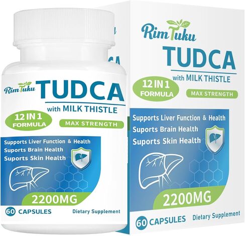 2200 مجم من مكمل TUDCA مع تركيبة الحليب الشوك 12 في 1 لدعم الكبد، مكمل الأملاح الصفراوية لتنظيف الكبد والتخلص من السموم، وتدفق الصفراء ودعم المرارة 60 كبسولة in Saudi Arabia