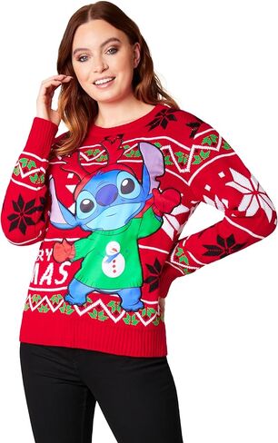 Disney Stitch Womens Christmas Sweater, Cozy Knitted Jumper - Gifts for Her in Kuwait