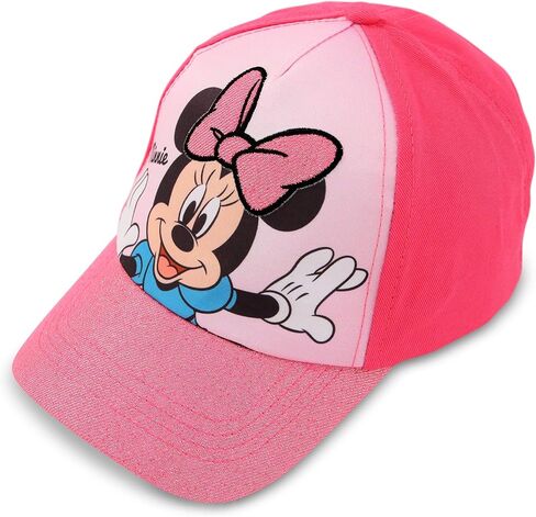 Disney Toddler Girls Minnie Mouse Bowtique Cotton Baseball Cap, Size 2-4T, Size 2-4T, Minnie Pink Glitter in Saudi Arabia