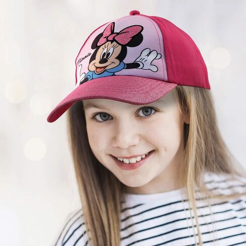 Disney Toddler Girls Minnie Mouse Bowtique Cotton Baseball Cap, Size 2-4T, Size 2-4T, Minnie Pink Glitter in Saudi Arabia
