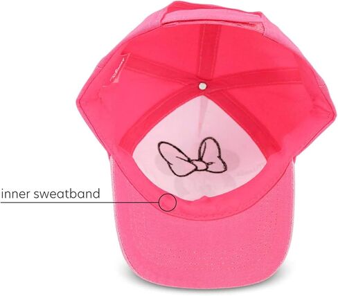 Disney Toddler Girls Minnie Mouse Bowtique Cotton Baseball Cap, Size 2-4T, Size 2-4T, Minnie Pink Glitter in Saudi Arabia