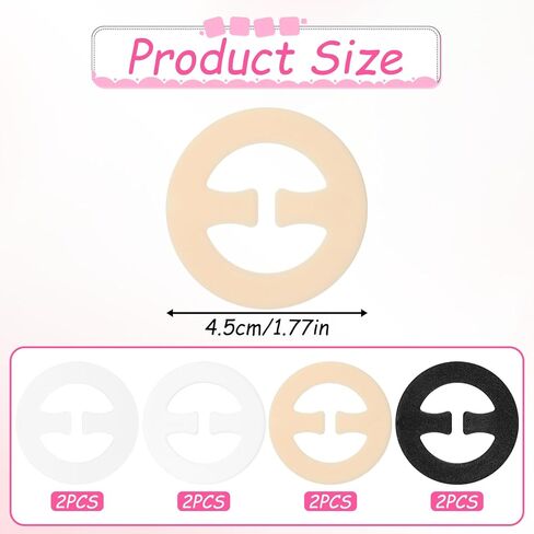 Thinp 8 Pcs Bra Strap Clips, Bra Clips to Make Racerback Round Bras Strap Holders for Slipping Adjustable Bras Racerback Clip Bra-Accessories for Conceal Hide Straps Cleavage Control in Saudi Arabia