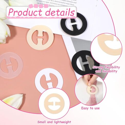 Thinp 8 Pcs Bra Strap Clips, Bra Clips to Make Racerback Round Bras Strap Holders for Slipping Adjustable Bras Racerback Clip Bra-Accessories for Conceal Hide Straps Cleavage Control in Saudi Arabia
