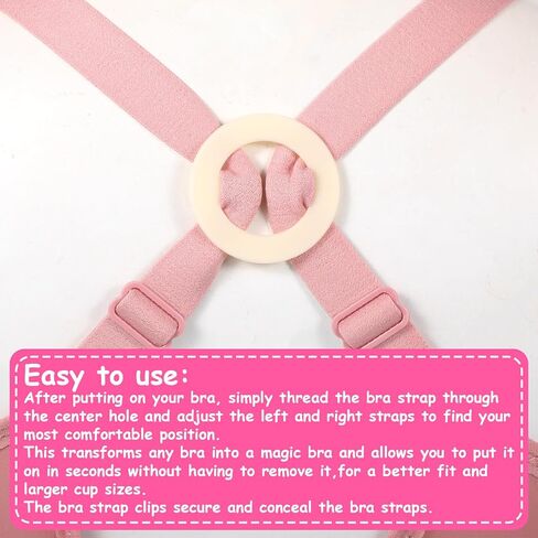 Thinp 8 Pcs Bra Strap Clips, Bra Clips to Make Racerback Round Bras Strap Holders for Slipping Adjustable Bras Racerback Clip Bra-Accessories for Conceal Hide Straps Cleavage Control in Saudi Arabia