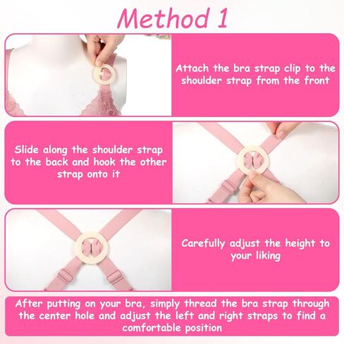 Thinp 8 Pcs Bra Strap Clips, Bra Clips to Make Racerback Round Bras Strap Holders for Slipping Adjustable Bras Racerback Clip Bra-Accessories for Conceal Hide Straps Cleavage Control in Saudi Arabia