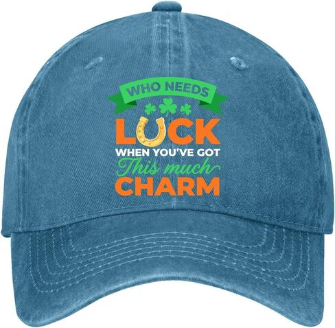 Who Needs Luck When You Have This Much Charm Hat for Men Fashion Washed in Saudi Arabia