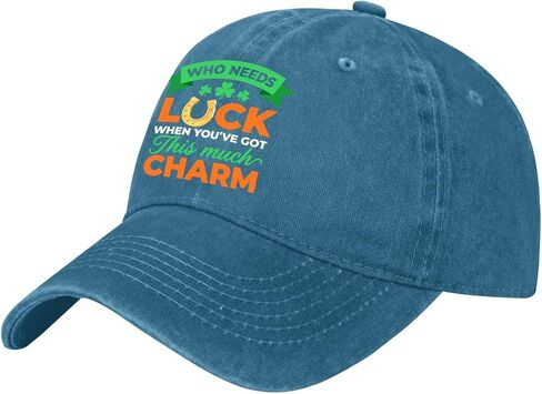 Who Needs Luck When You Have This Much Charm Hat for Men Fashion Washed in Saudi Arabia