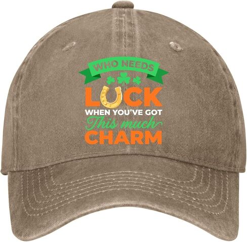 Who Needs Luck When You Have This Much Charm Hat for Men Fashion Washed in Saudi Arabia