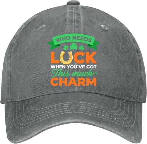 Who Needs Luck When You Have This Much Charm Hat for Men Fashion Washed in Saudi Arabia
