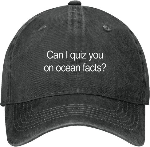 Can I Quiz You On Ocean Facts Hats Cool Caps for Son in Saudi Arabia