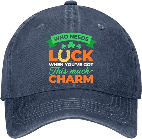 Who Needs Luck When You Have This Much Charm Hat for Men Fashion Washed in Saudi Arabia