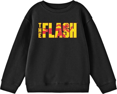 Bioworld The Flash Movie Flat Flash Crew Neck Long Sleeve Youth Black Sweatshirt in Saudi Arabia
