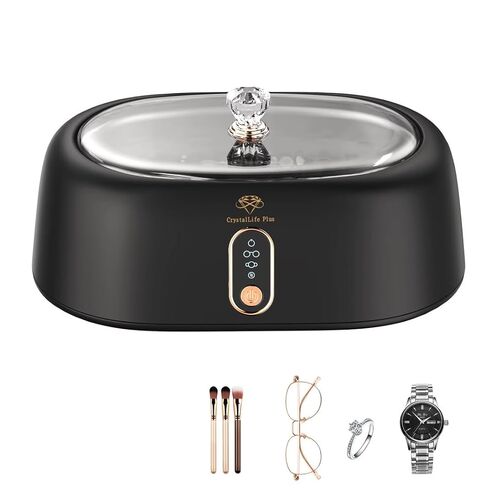 Ultrasonic Jewelry Cleaner - 45KHz Ultrasonic Cleaner Machine for Rings, Eyeglass, Watches, Diamond, Denture, Invisalign, Retainer. 500ML Tank, 4 Cleaning Modes - CrystalLife Plus in Saudi Arabia