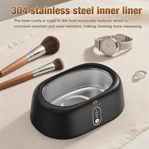 Ultrasonic Jewelry Cleaner - 45KHz Ultrasonic Cleaner Machine for Rings, Eyeglass, Watches, Diamond, Denture, Invisalign, Retainer. 500ML Tank, 4 Cleaning Modes - CrystalLife Plus in Saudi Arabia