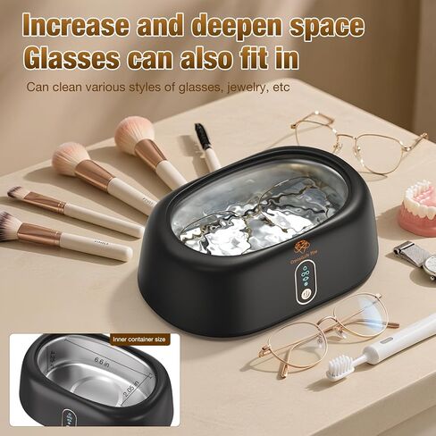 Ultrasonic Jewelry Cleaner - 45KHz Ultrasonic Cleaner Machine for Rings, Eyeglass, Watches, Diamond, Denture, Invisalign, Retainer. 500ML Tank, 4 Cleaning Modes - CrystalLife Plus in Saudi Arabia