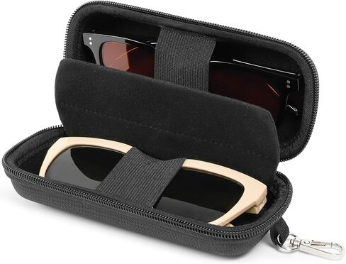 WOMACO Hard Glasses Case, Hard-Shell Double Eyeglasses Case for 2 Storage Scratchproof Dual Sunglasses Box for Women Men in Saudi Arabia