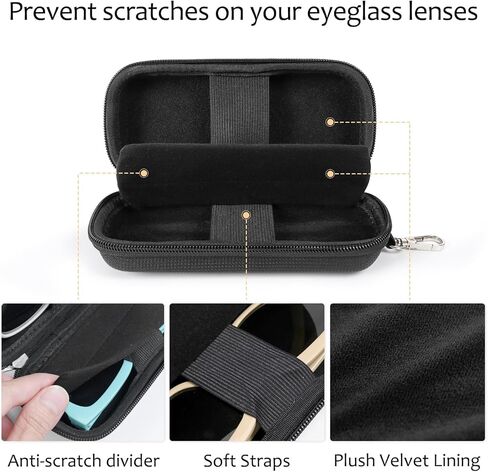WOMACO Hard Glasses Case, Hard-Shell Double Eyeglasses Case for 2 Storage Scratchproof Dual Sunglasses Box for Women Men in Saudi Arabia
