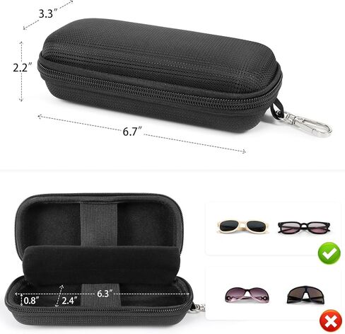 WOMACO Hard Glasses Case, Hard-Shell Double Eyeglasses Case for 2 Storage Scratchproof Dual Sunglasses Box for Women Men in Saudi Arabia